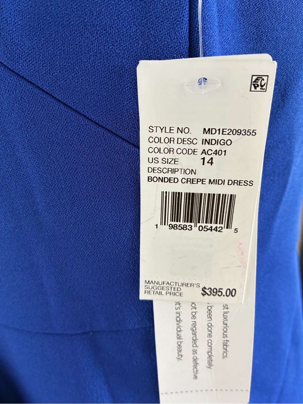 Aidan Mattox Strapless Bead-Embellished Bonded Crepe Midi Sheath Sz 14 NWT - Picture 7 of 9